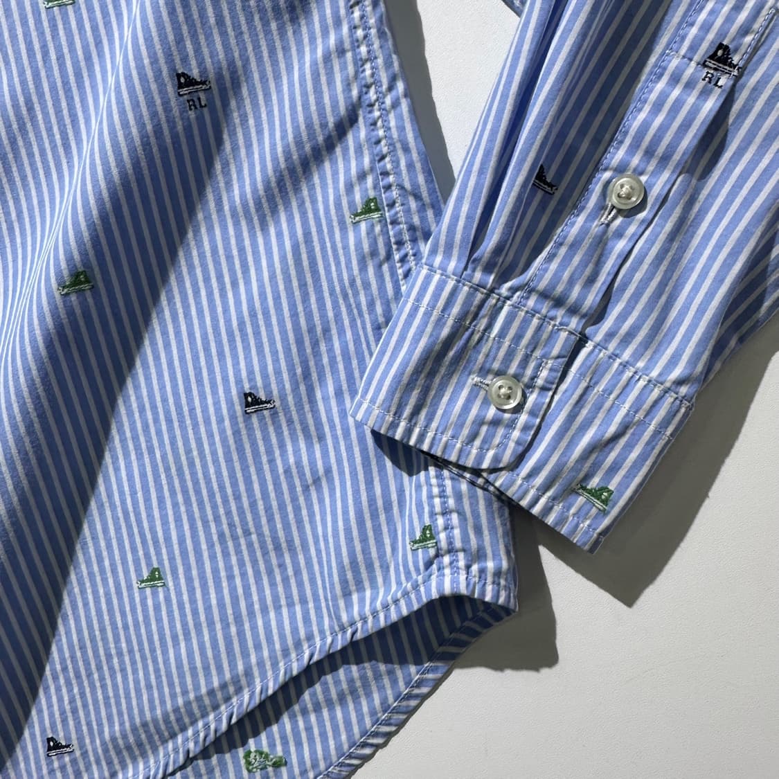 폴로 랄프로렌 엠브로이디드 패턴 스트라이프 셔츠 상품이미지5