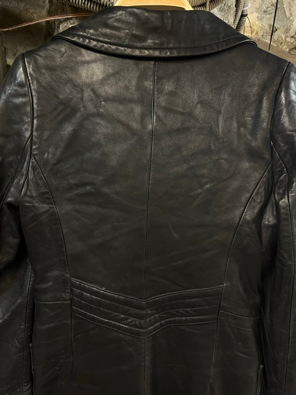 빈티지 양가죽 레더 롱코트 블랙 #csz2636 상품이미지8