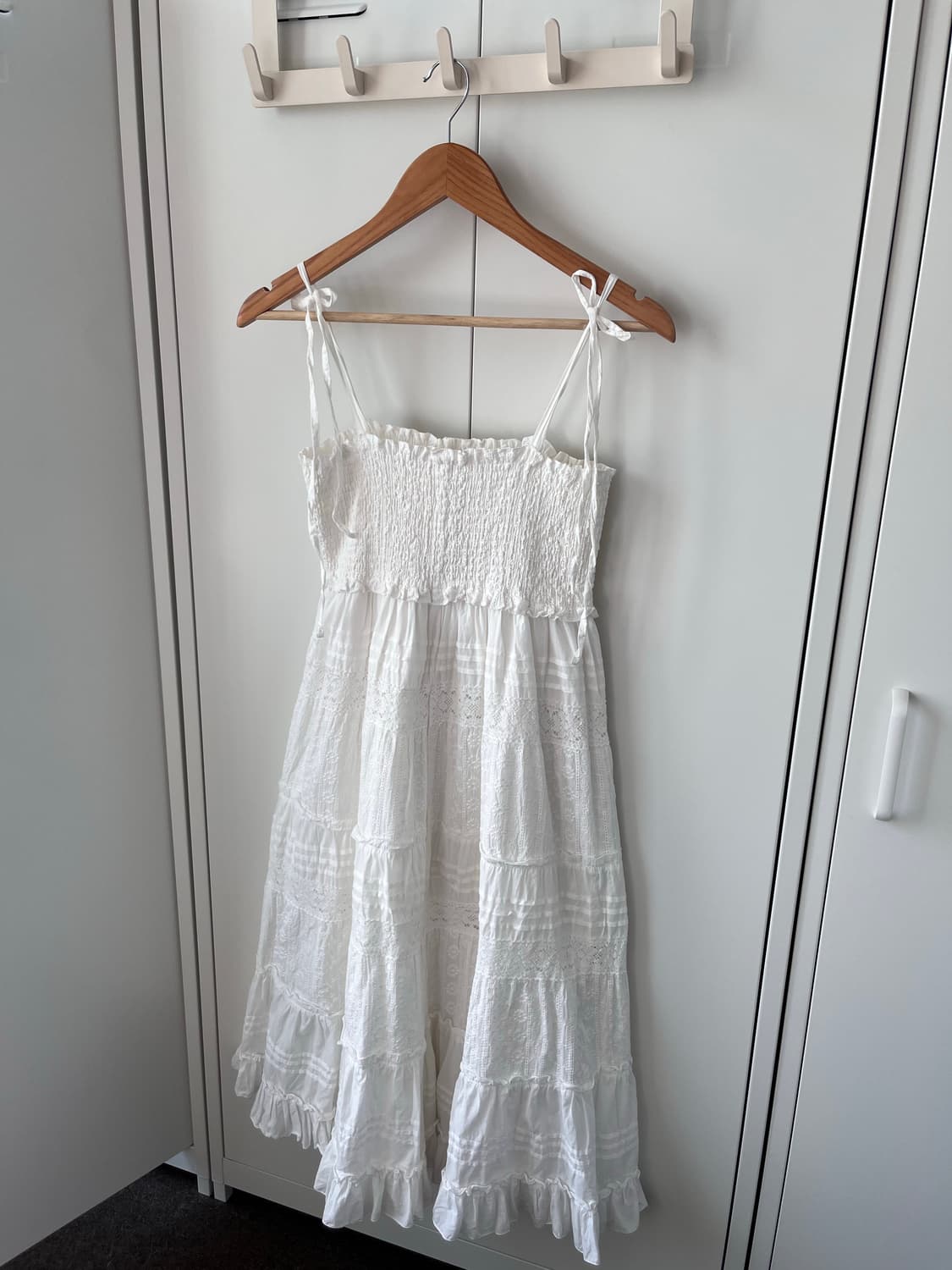 (Rare) Vintage 화이트 레이스 펀칭 패치 원피스  상품이미지2