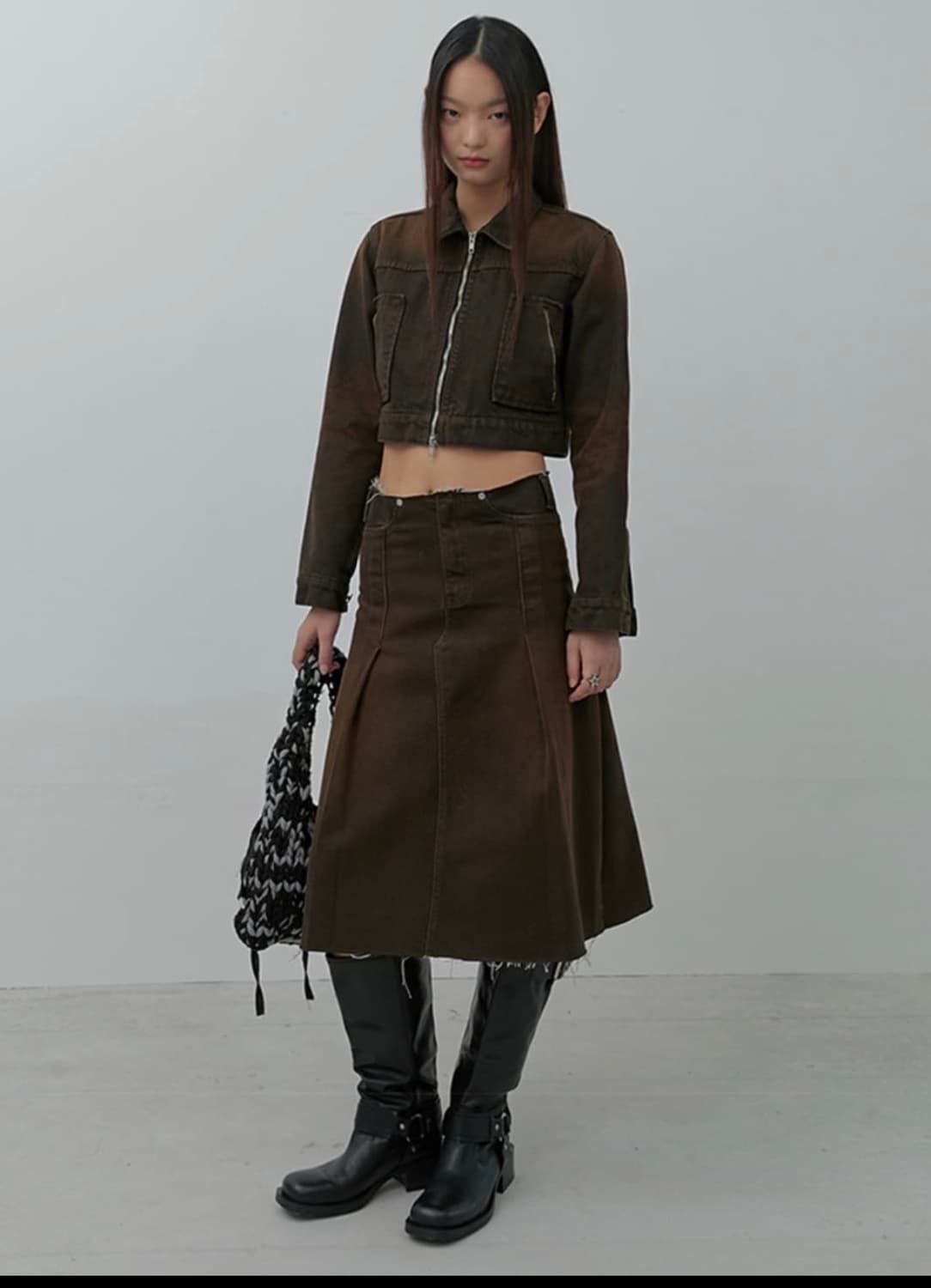 saysra 세이스라 washed denim skirt 상품이미지1