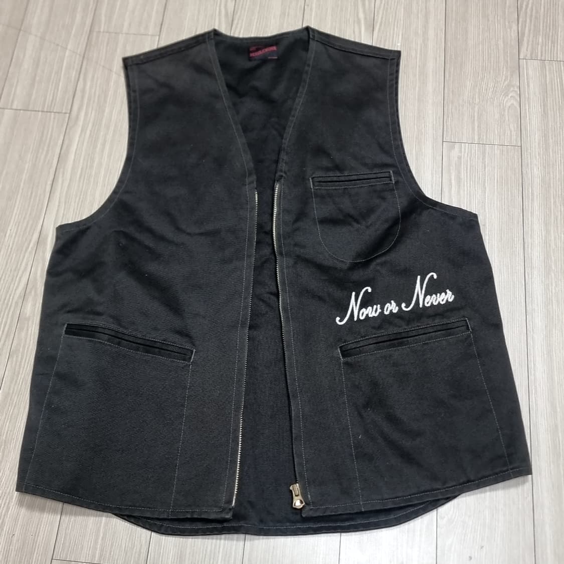 니들워크 워크웨어 블랙 조끼 자켓 Now or Never(L) 상품이미지1