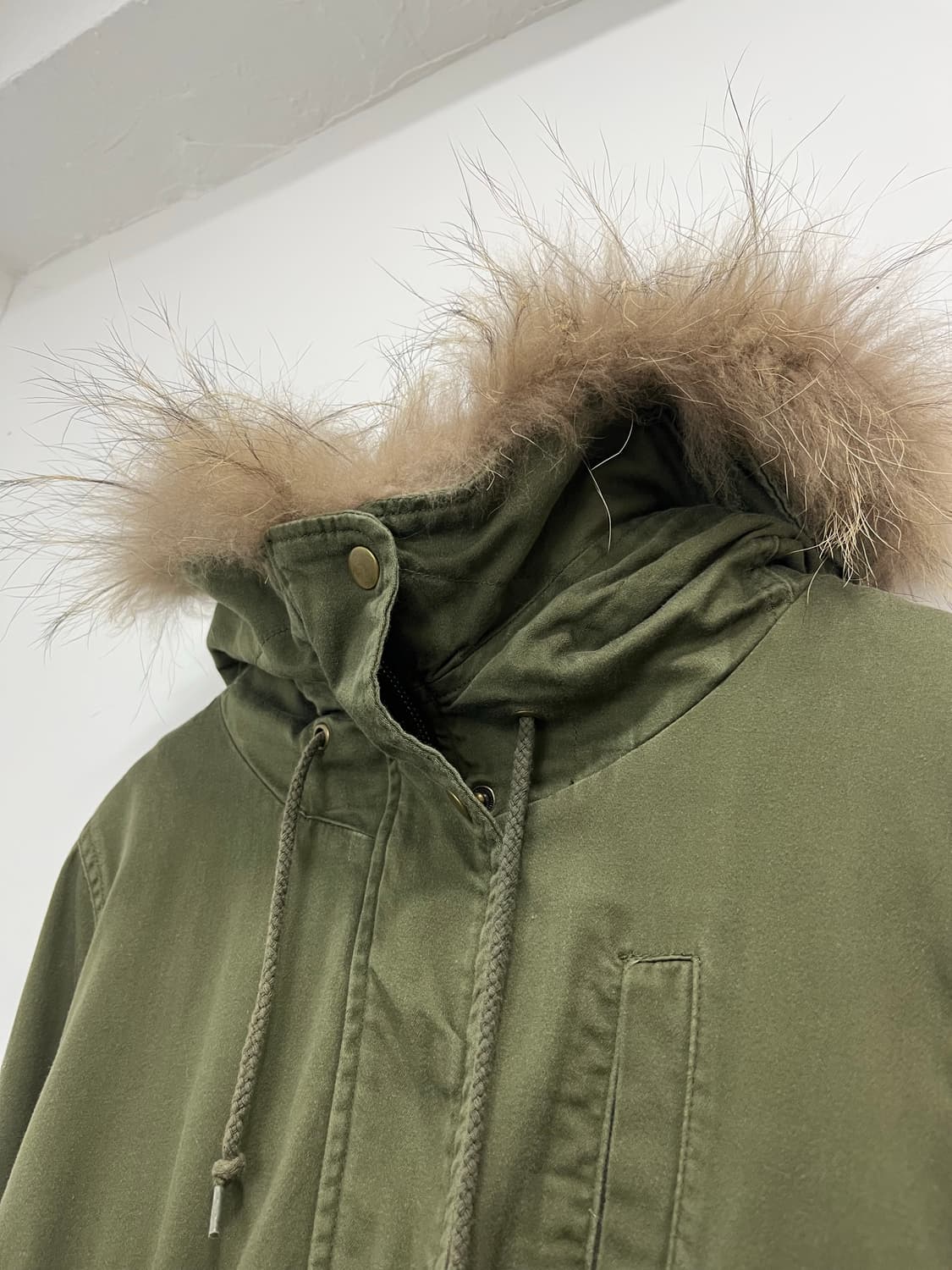 Lowrys Farm 모리걸 벌룬핏 퍼후드 야상 자켓 상품이미지3