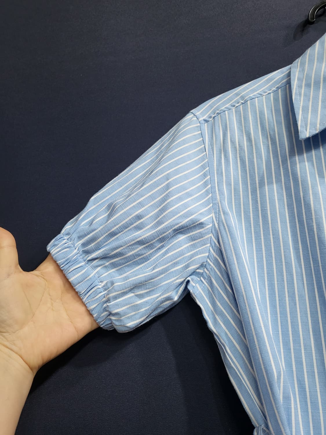 언에디트 스트라이프 벨트 롱원피스 상품이미지2