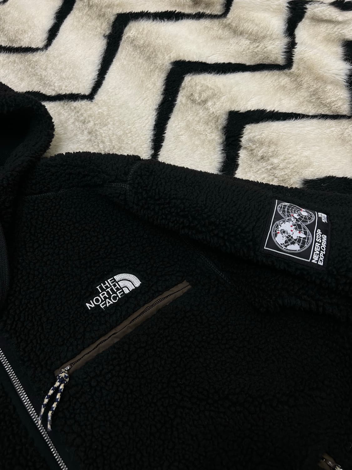 [XL]노스페이스 플리스 후드 자켓/블랙 상품이미지1