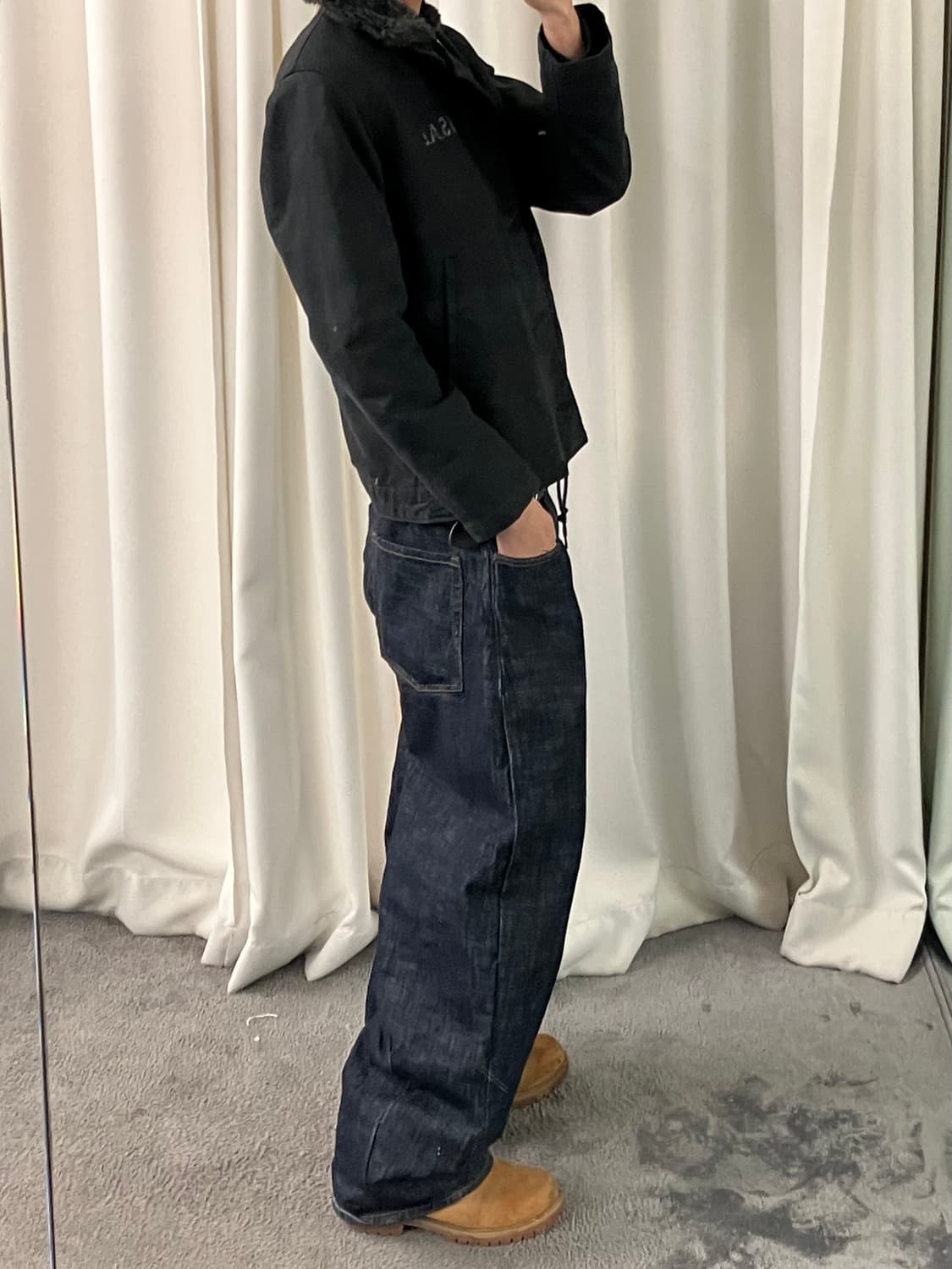 알파인더스트리 블랙 퍼 N-1 덱자켓 M 상품이미지8