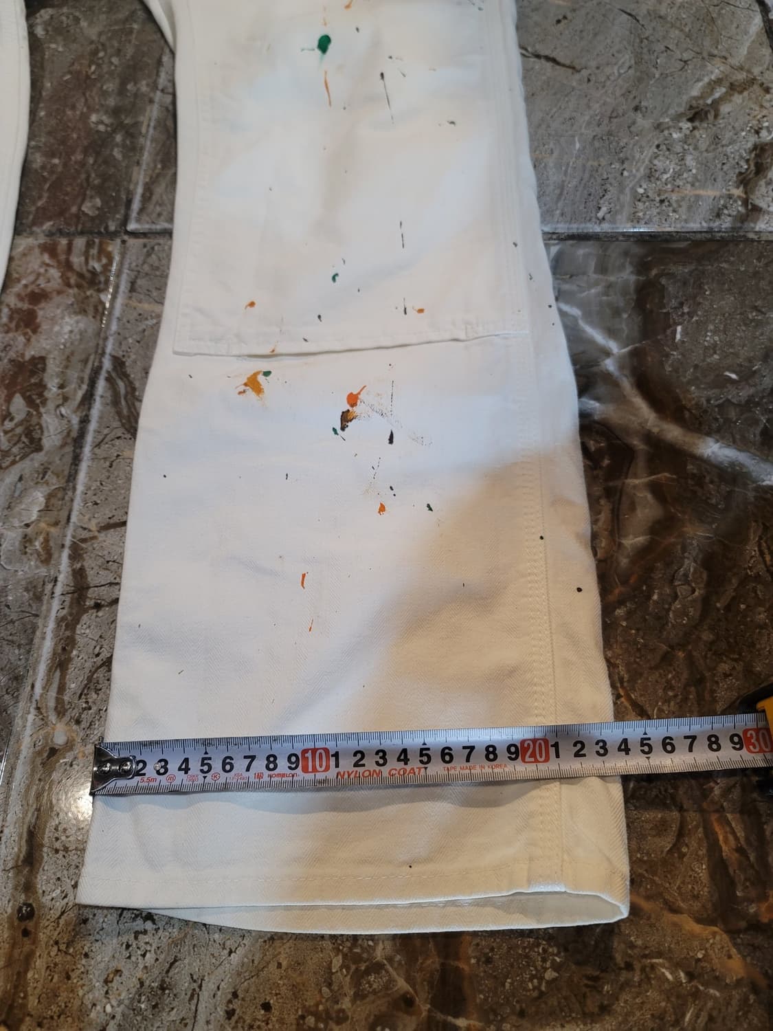 아이언하트 헤링본 더블니 페인트 워크팬츠  상품이미지7