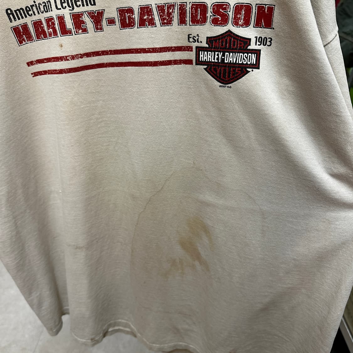 00s USA Harley-Davidson Heavy Stain T 상품이미지7