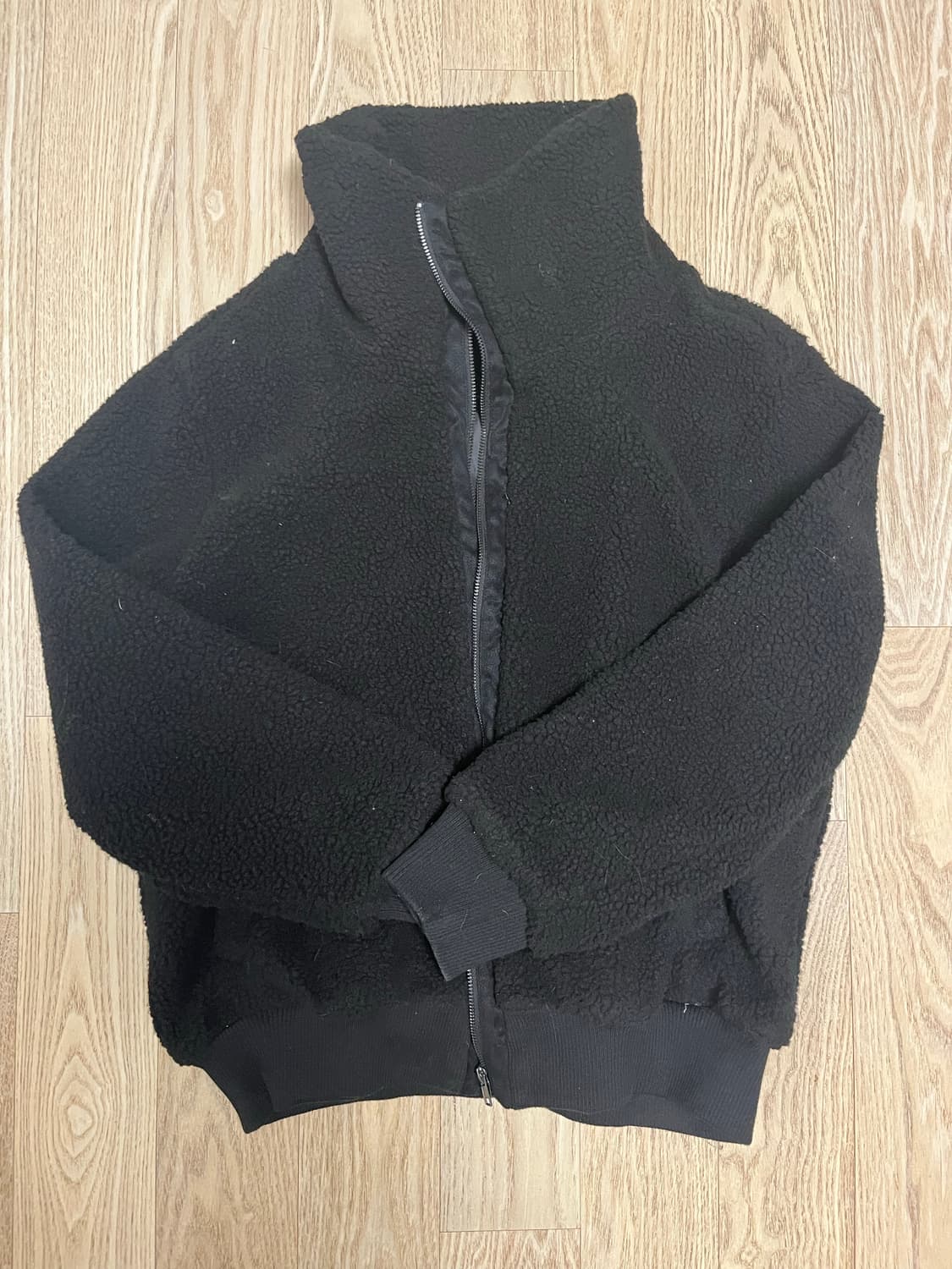 코튼온 블랙 후리스 집업 상품이미지1