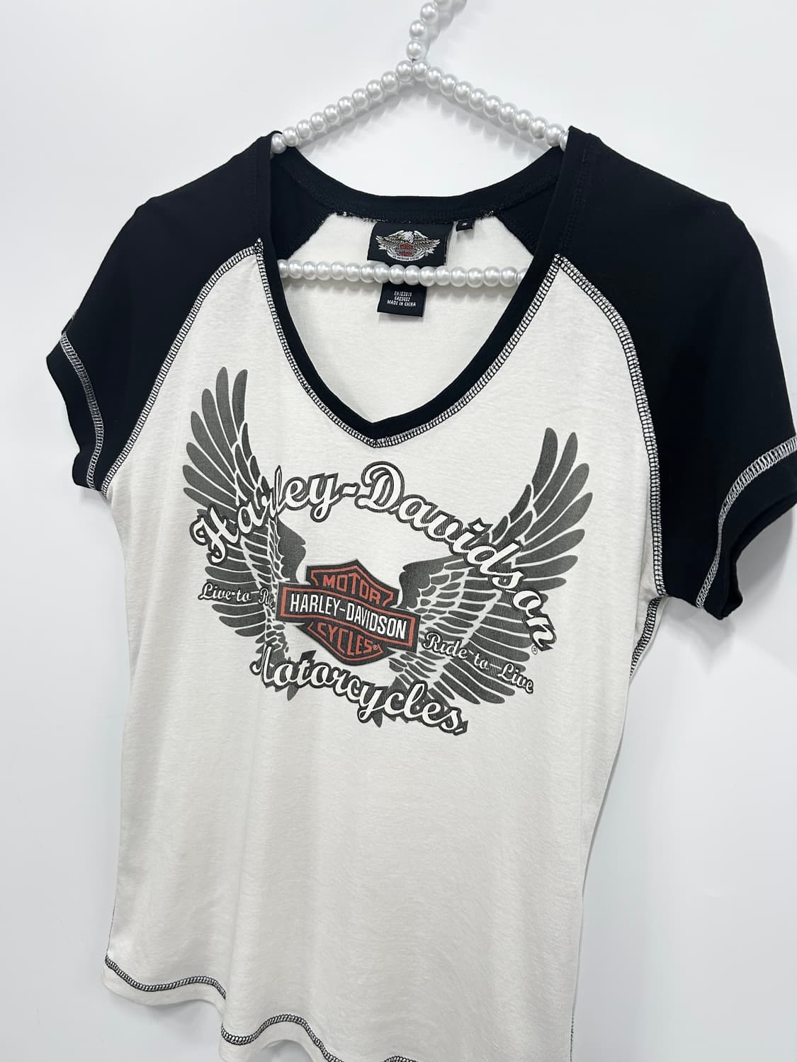 [HARLEY DAVIDSON] 할리데이비슨 윙 로고 배색 반팔  상품이미지5