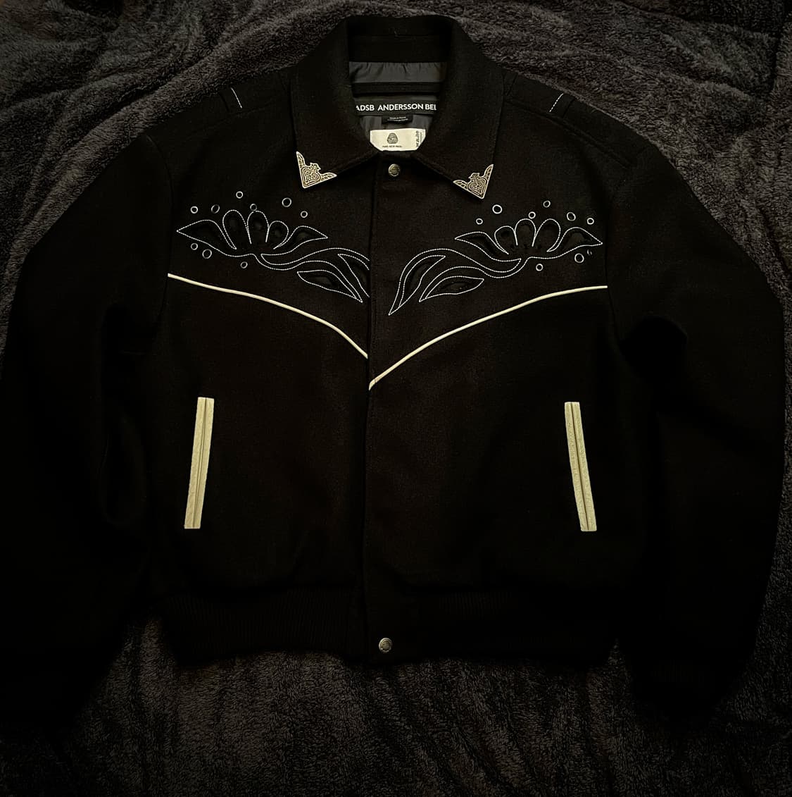 앤더슨벨 르망 울 웨스턴 블루종 자켓 블랙 L 상품이미지1