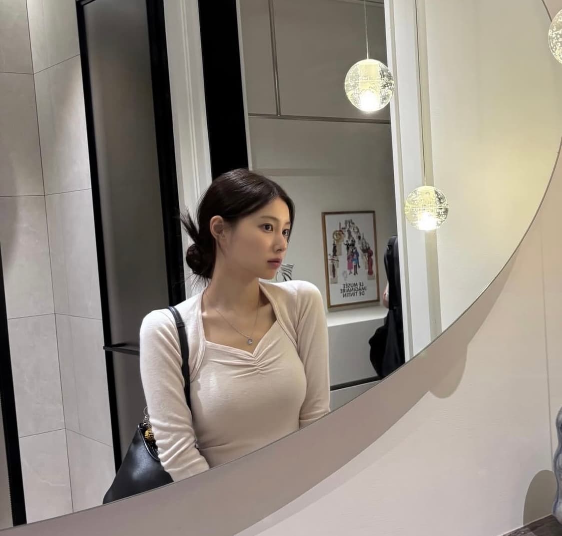 이바나헬싱키 니트 블라우스 Armo knit blouse pink 강혜원 상품이미지6