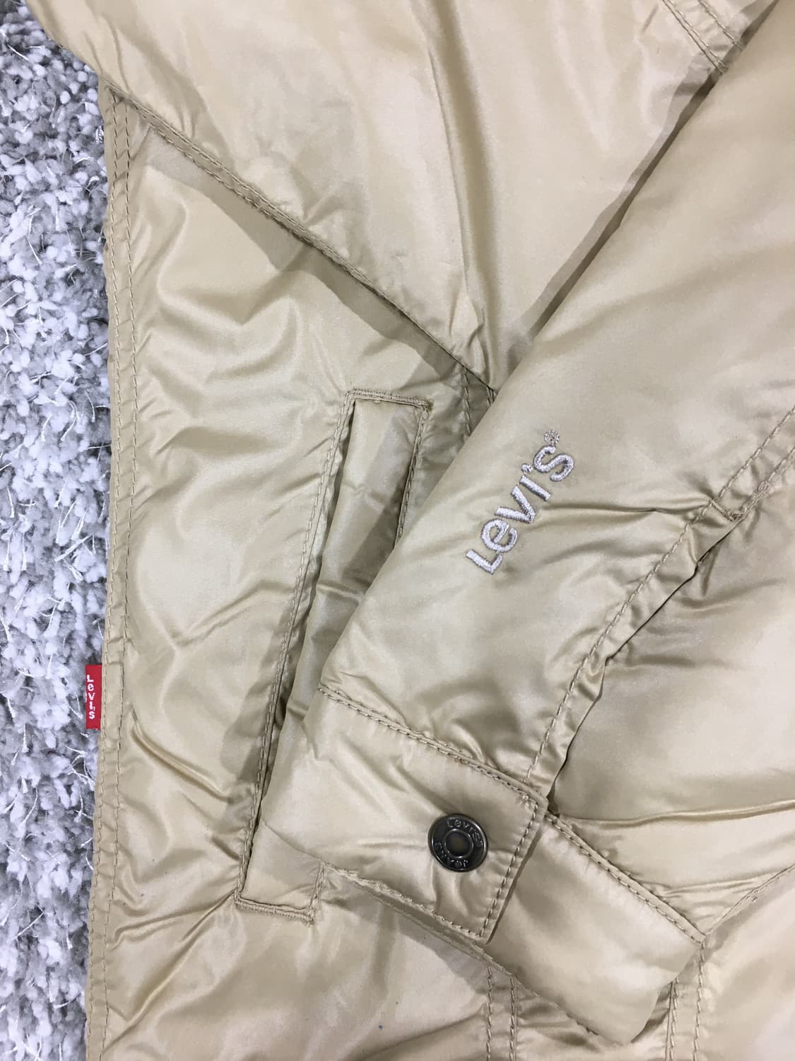 리바이스 패딩 자켓 베이지 상품이미지3