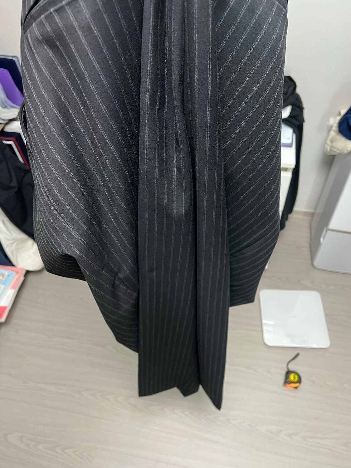 리키(leekie) 스트라이프 슬랙스 블랙 L 상품이미지6