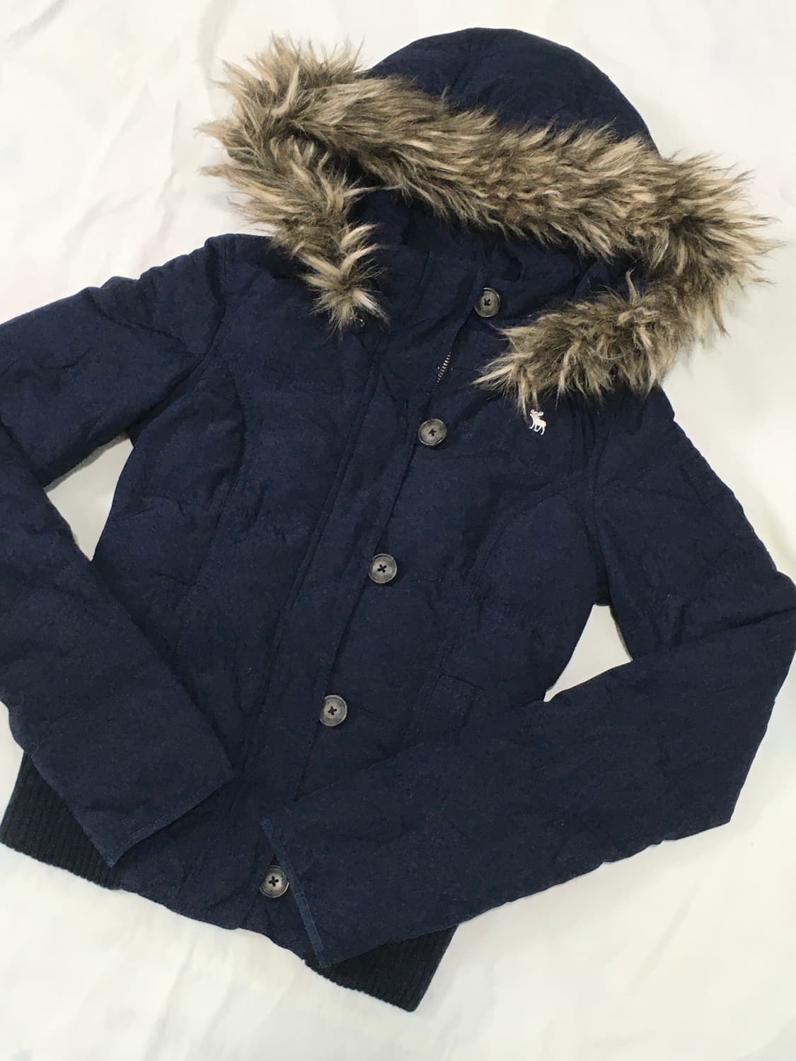 아베크롬비 Abercrombie 네이비 퍼 패딩 상품이미지2