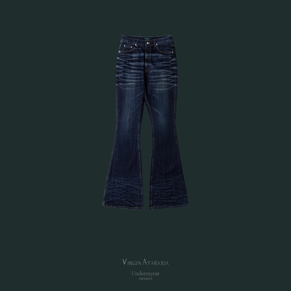 [새상품/1] 언더마이카 인디고 와이드 플레어 진 상품이미지1