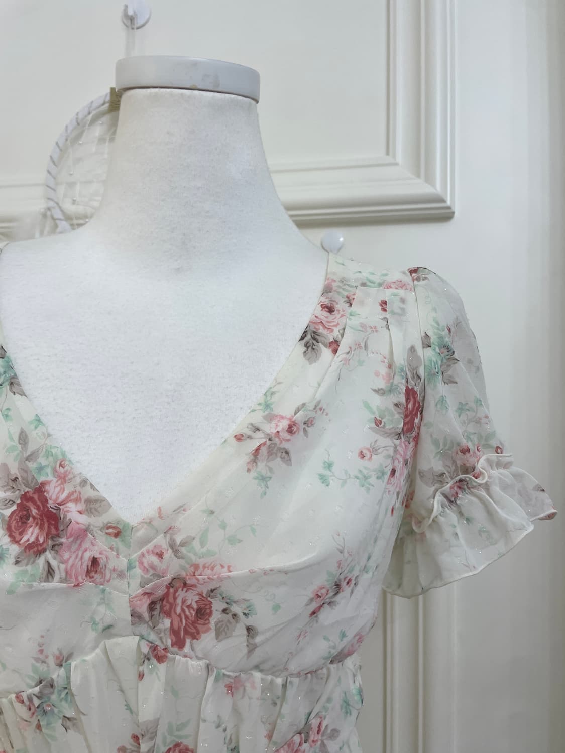 LEST ROSE white twinkle flower belt midi 상품이미지7
