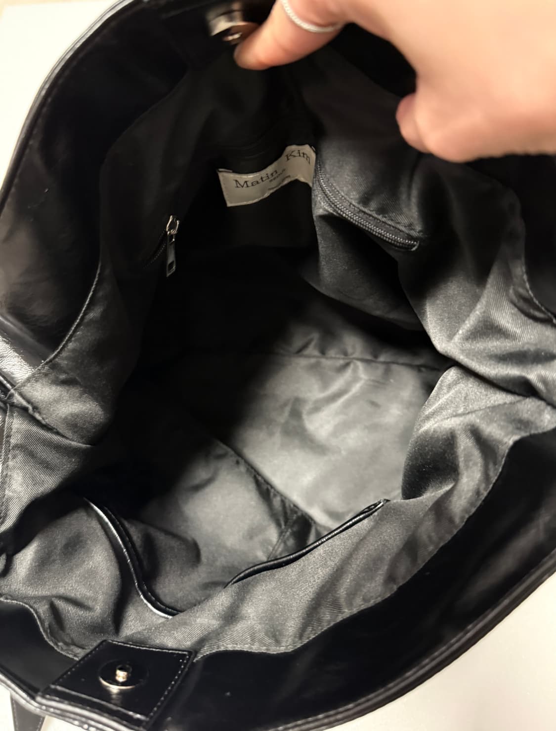 🖤 마뗑킴 정품 블랙 레더 숄더백 🖤 상품이미지9