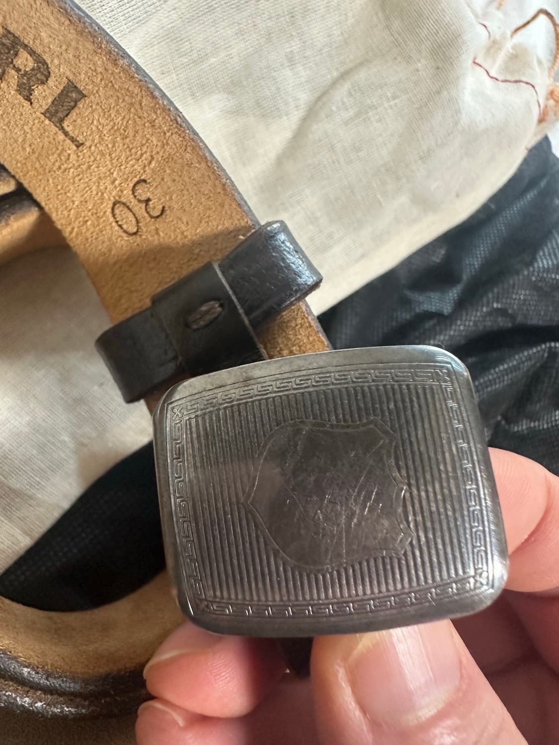 RRL 빈센스 벨트 30 블랙 상품이미지2