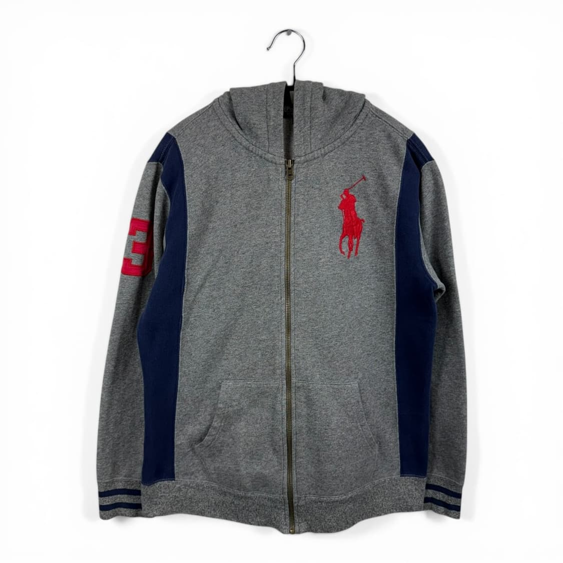 (L) 폴로 랄프로렌 키즈/우먼스 빅포니 배색 후드집업 상품이미지1