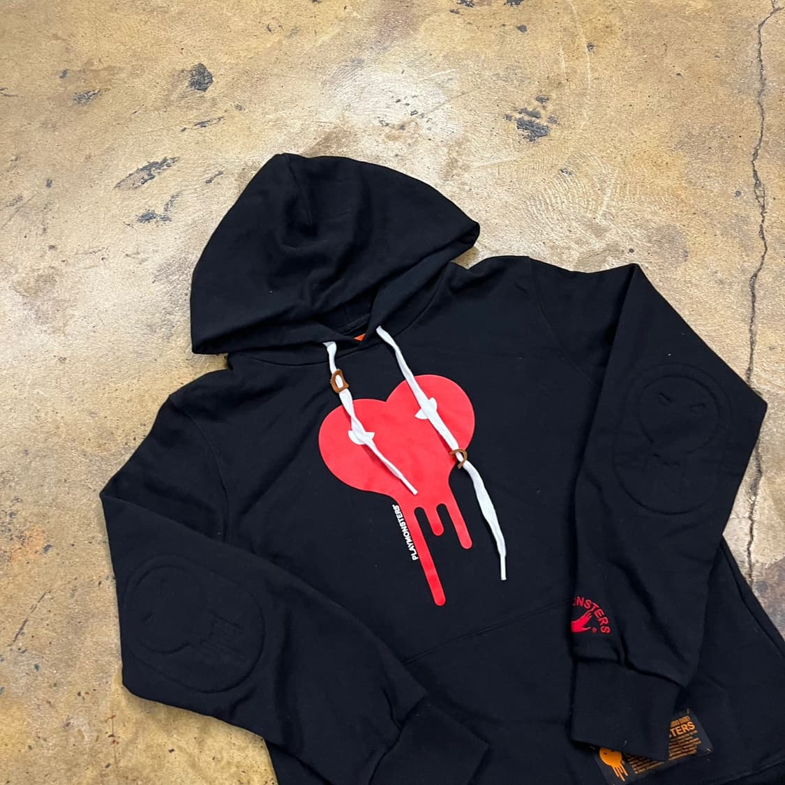 [정품/S] 플레이몬스터즈 하트 블랙 후드티 b17 상품이미지1
