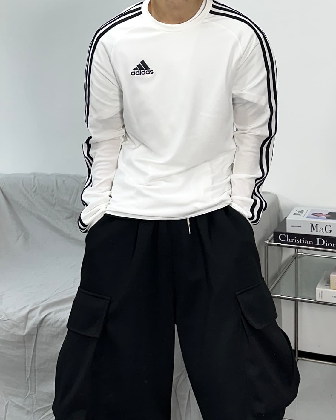 아디다스 화이트 롱 슬리브 95 상품이미지1