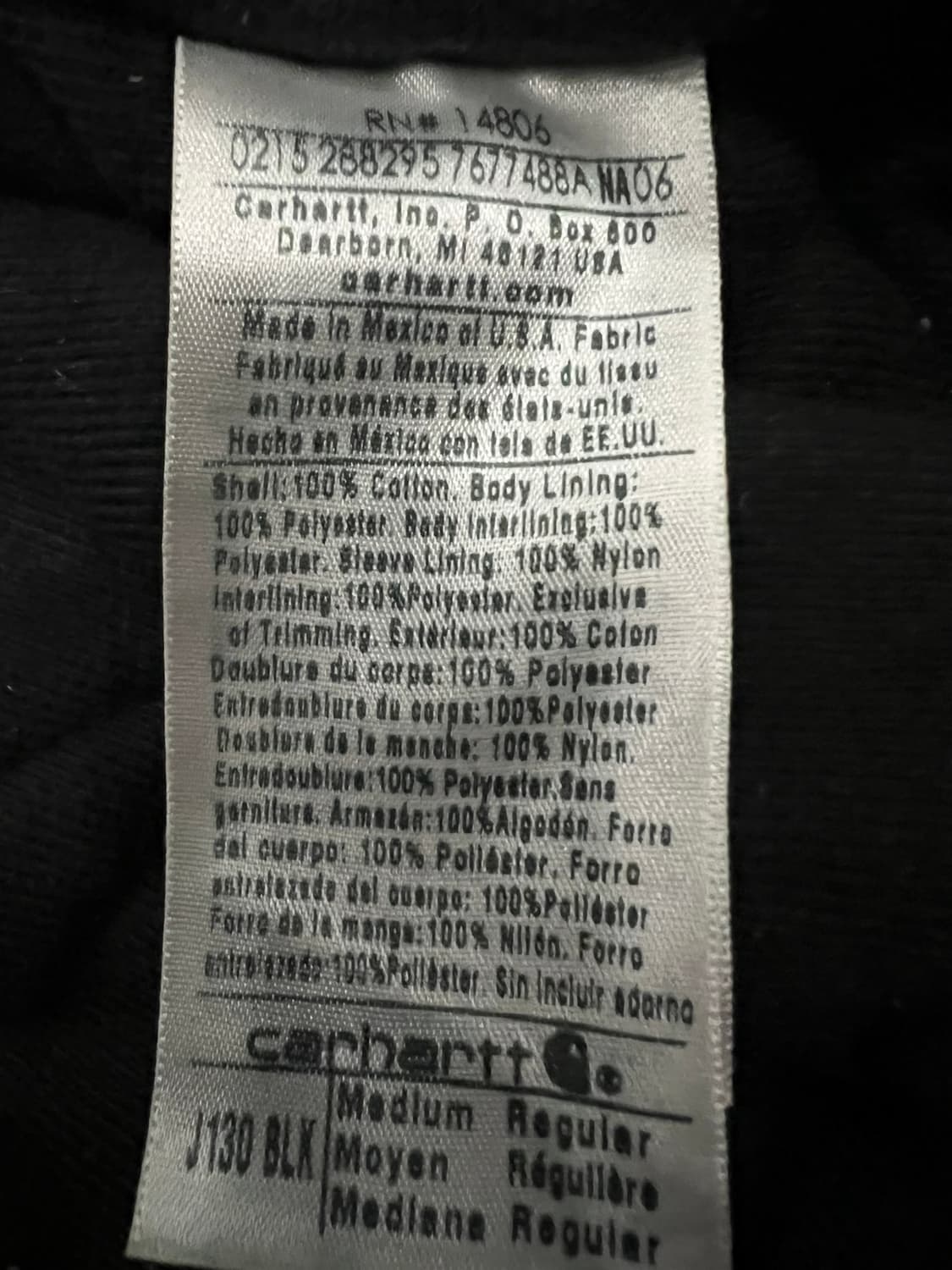 (M) 칼하트 덕 액티브 후드자켓 J130 BLK 블랙 상품이미지4