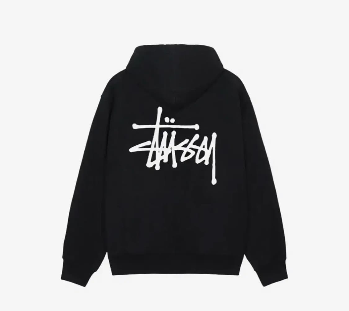 스투시 베이직 후드집업 블랙  XL 상품이미지2