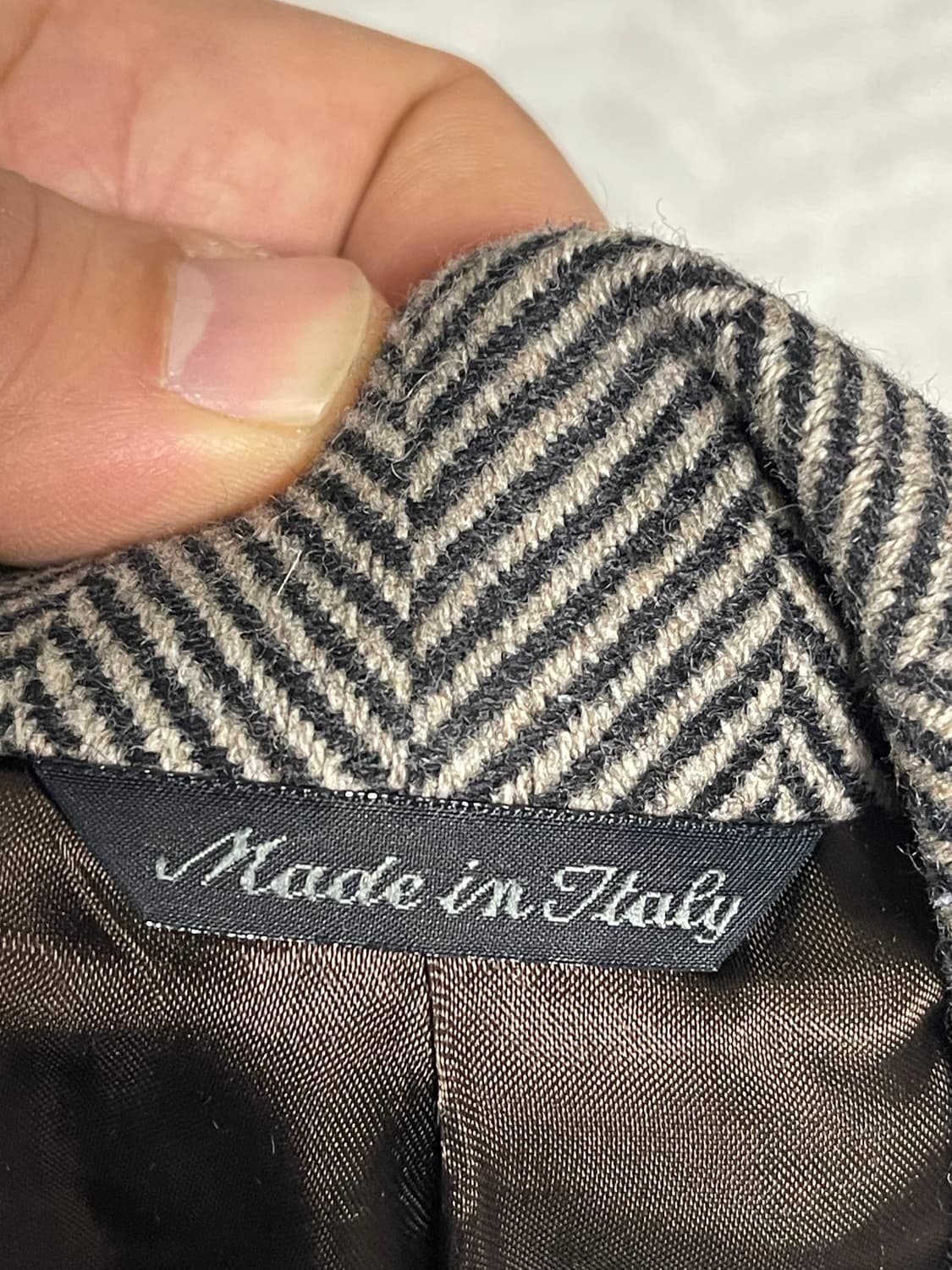 톰볼리니(Tombolini) 남성 헤링본 울,캐시미어 코트 48(100) 상품이미지9