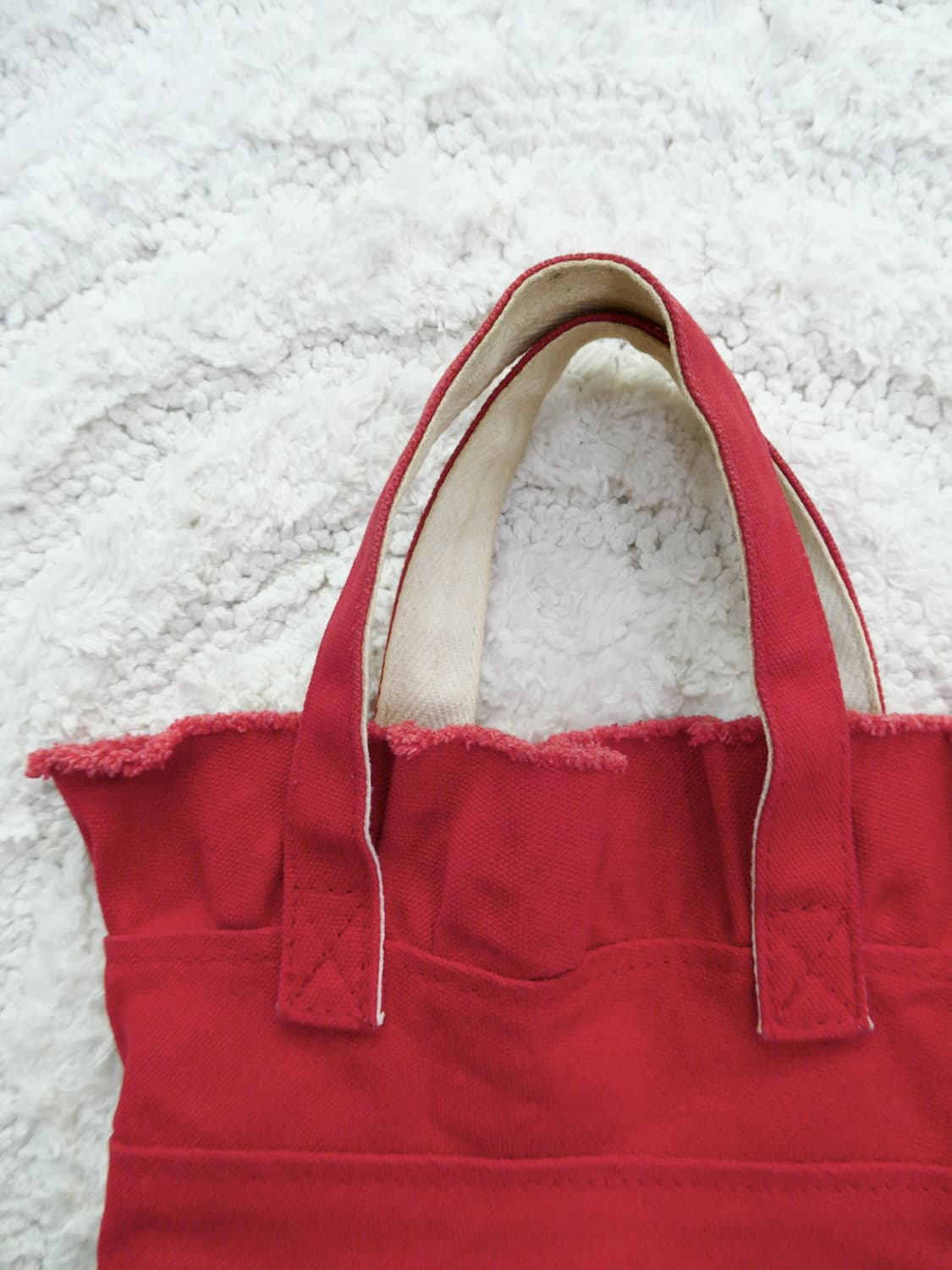 꼼데가르송 레드 토트백 상품이미지6