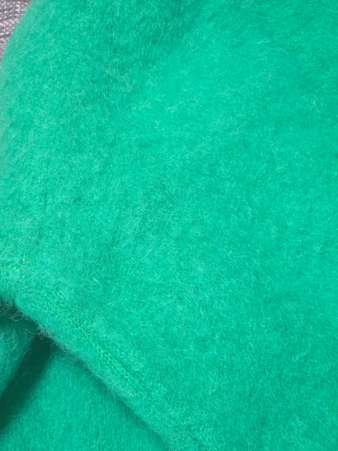 (새제품) 하울린 모헤어 알파카 가디건 그린 XL 상품이미지2