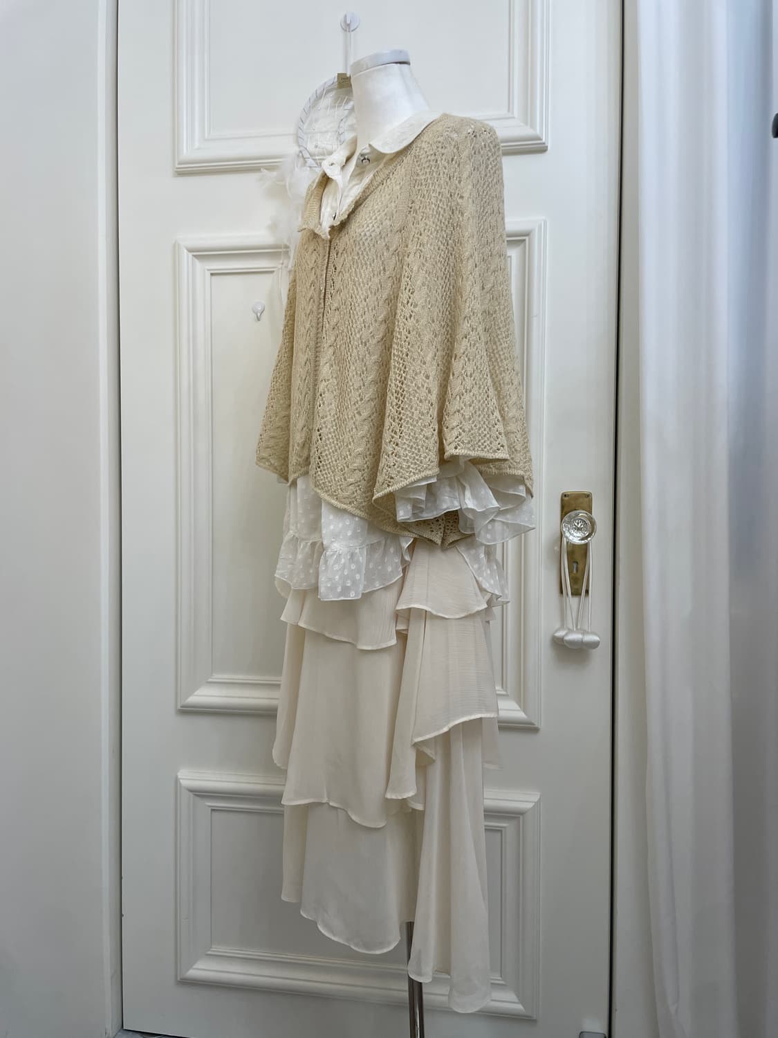 beige&ivory lace crochet layered fairy 3 상품이미지2