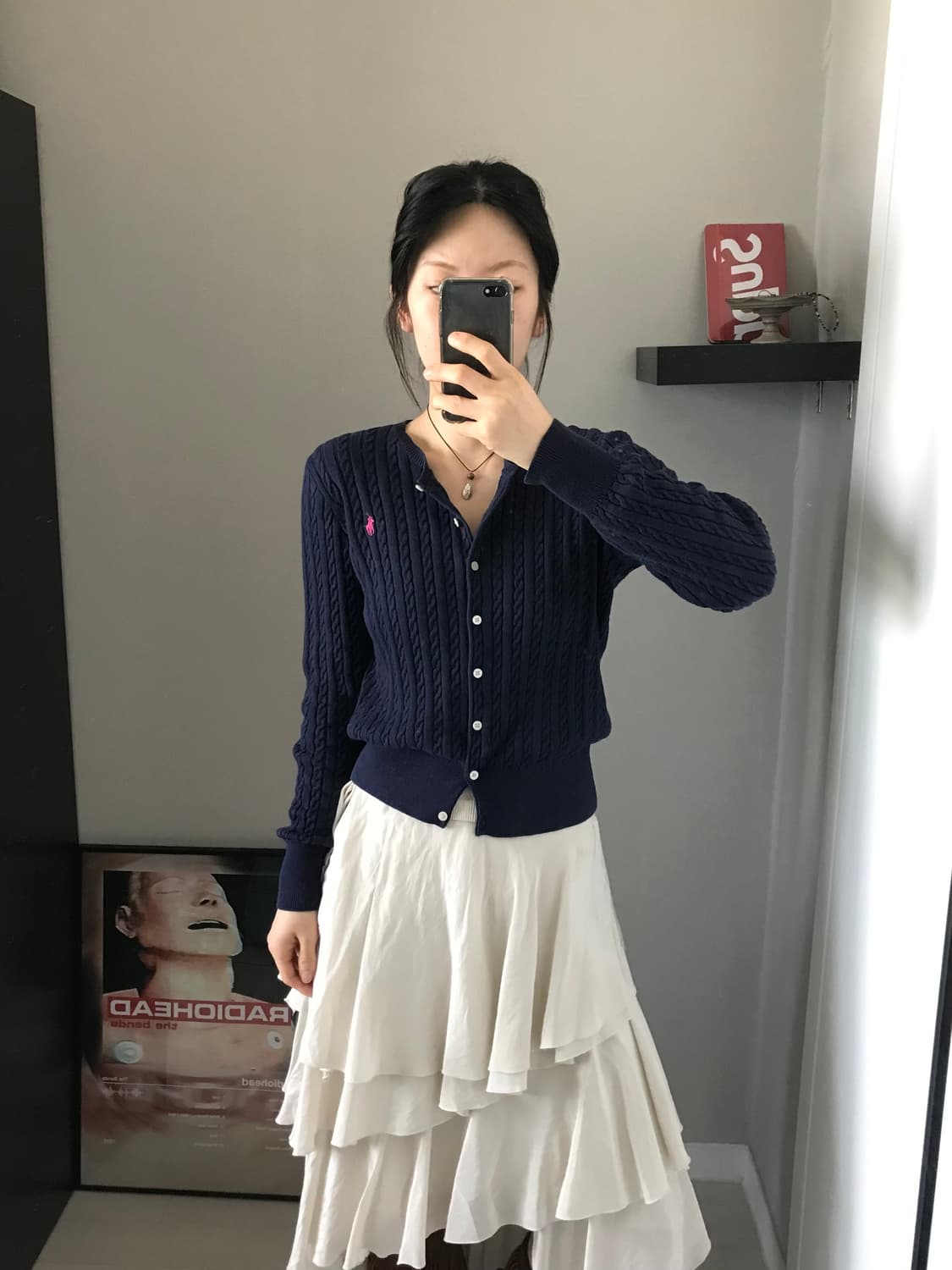 폴로 랄프로렌 포니로고 네이비 케이블 가디건 상품이미지4