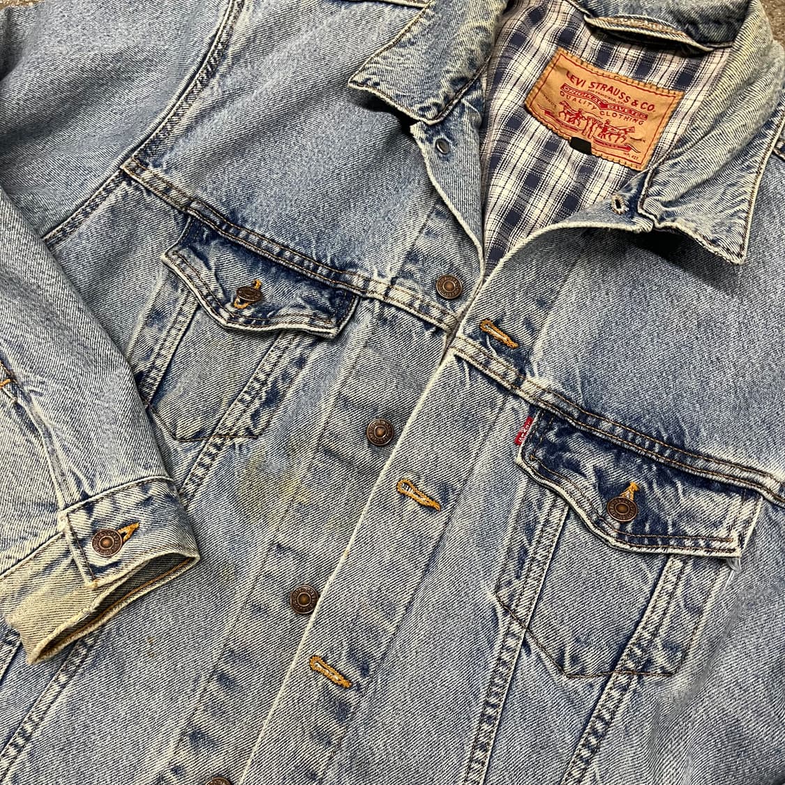 90s 리바이스 플란넬 라인드 데님 자켓 (105) 상품이미지2