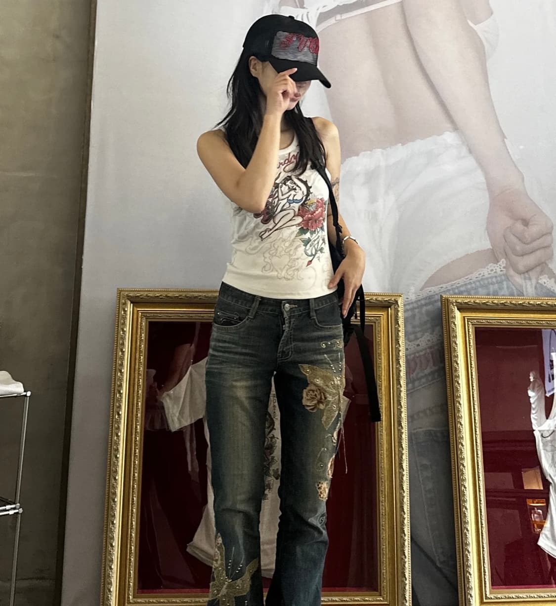 스컬프터 X 에드하디 탱크탑 크림 상품이미지4