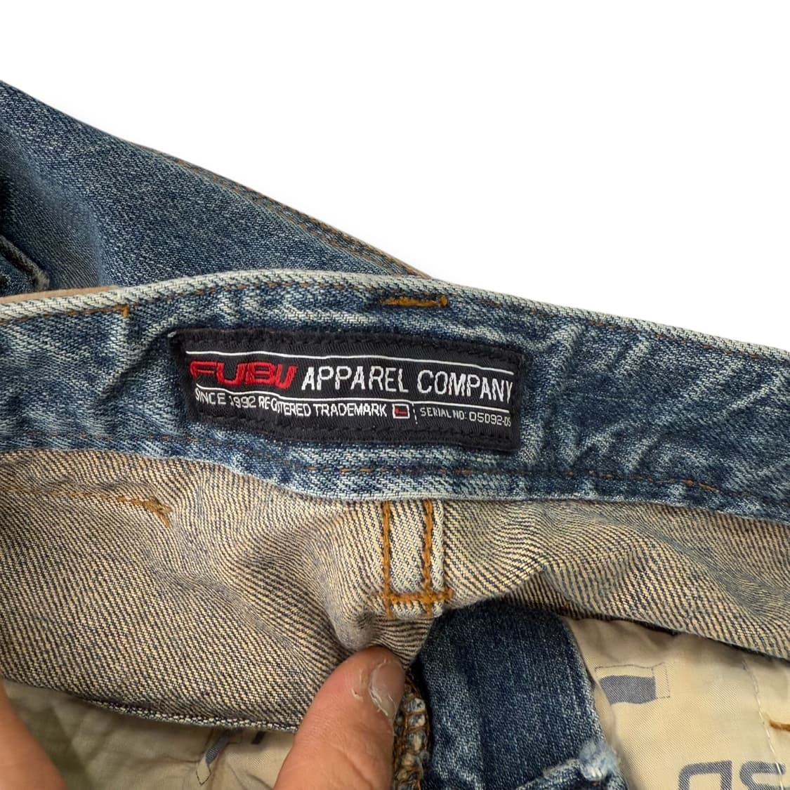 후부 코듀로이 디테일 데님팬츠 r1831 상품이미지7