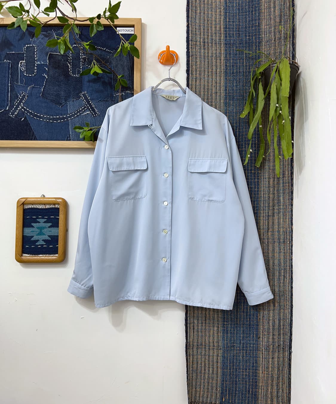 👧🏻EXNY   Light Blue Poly Shirt 상품이미지1