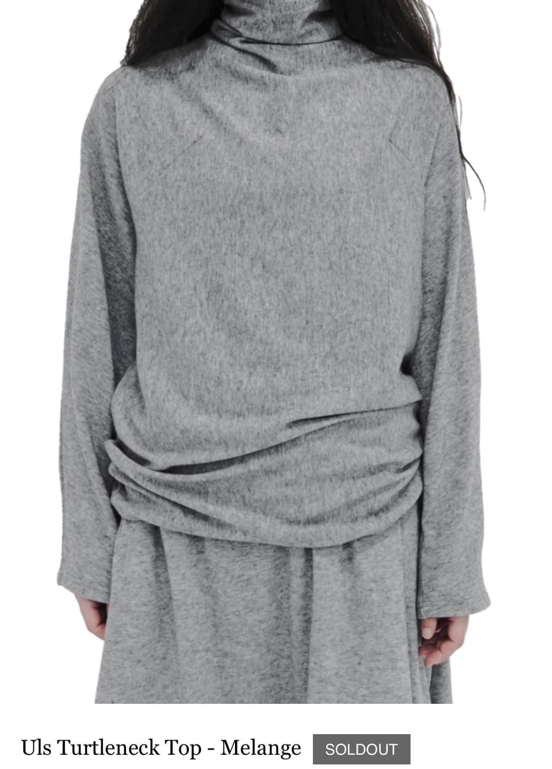 에옹쓰 터틀넥 탑 Uls Turtleneck Top 멜란지 그레이 상품이미지1