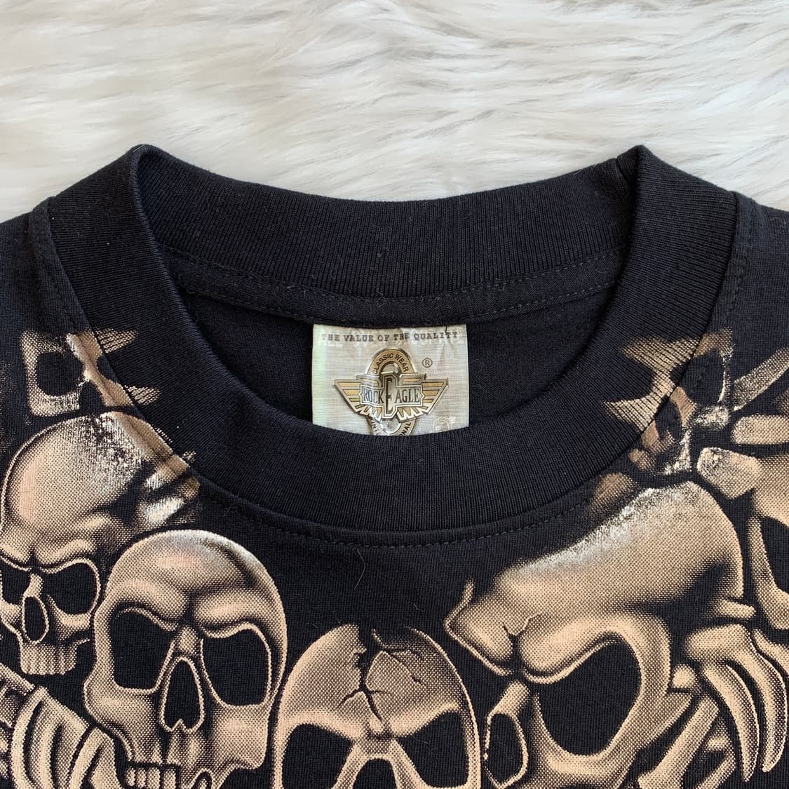 ROCK EAGLE 스컬 프린트 반팔 티셔츠 1691 상품이미지4
