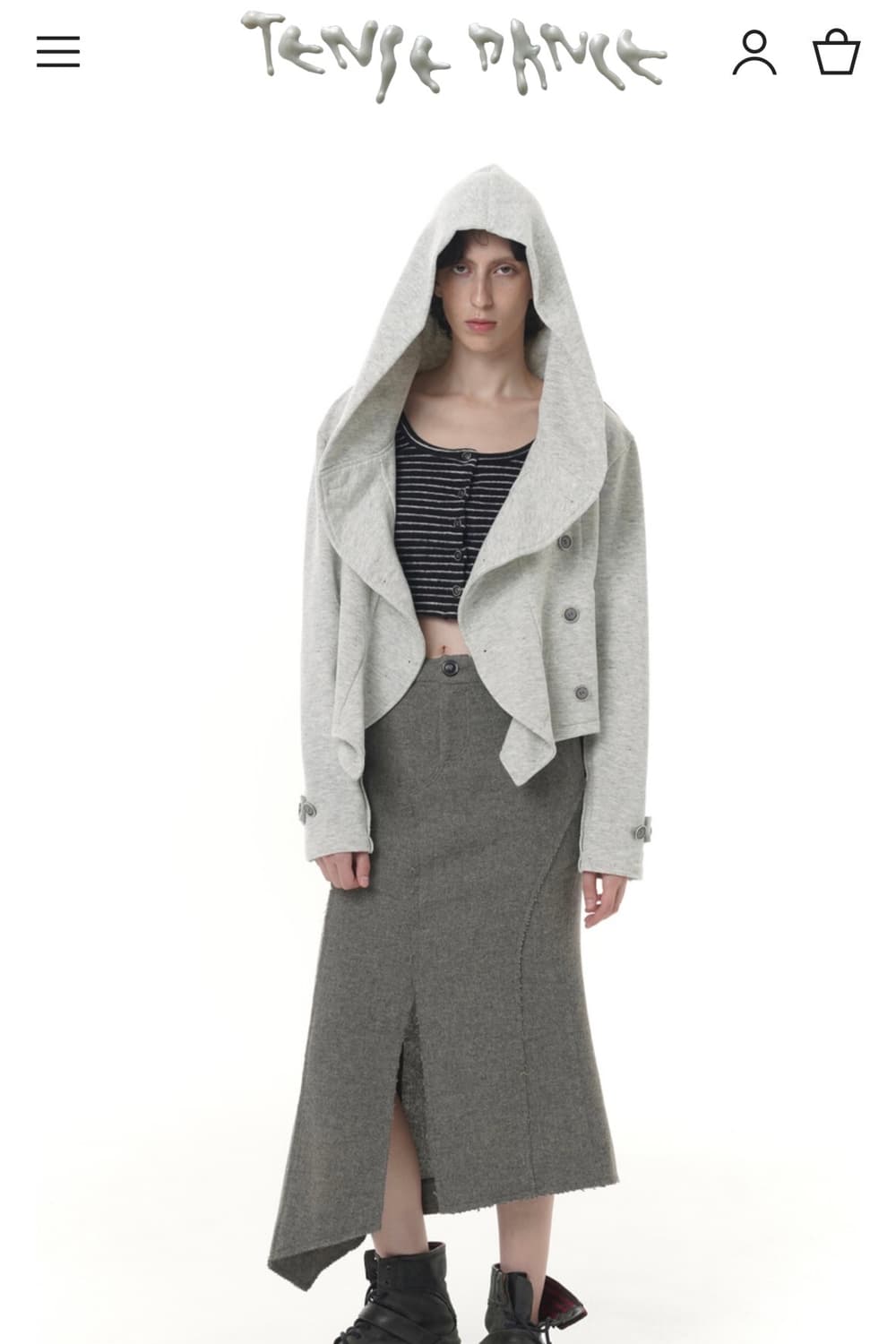 탠스댄스 Mermaid wool skirt_dusty beige 상품이미지5