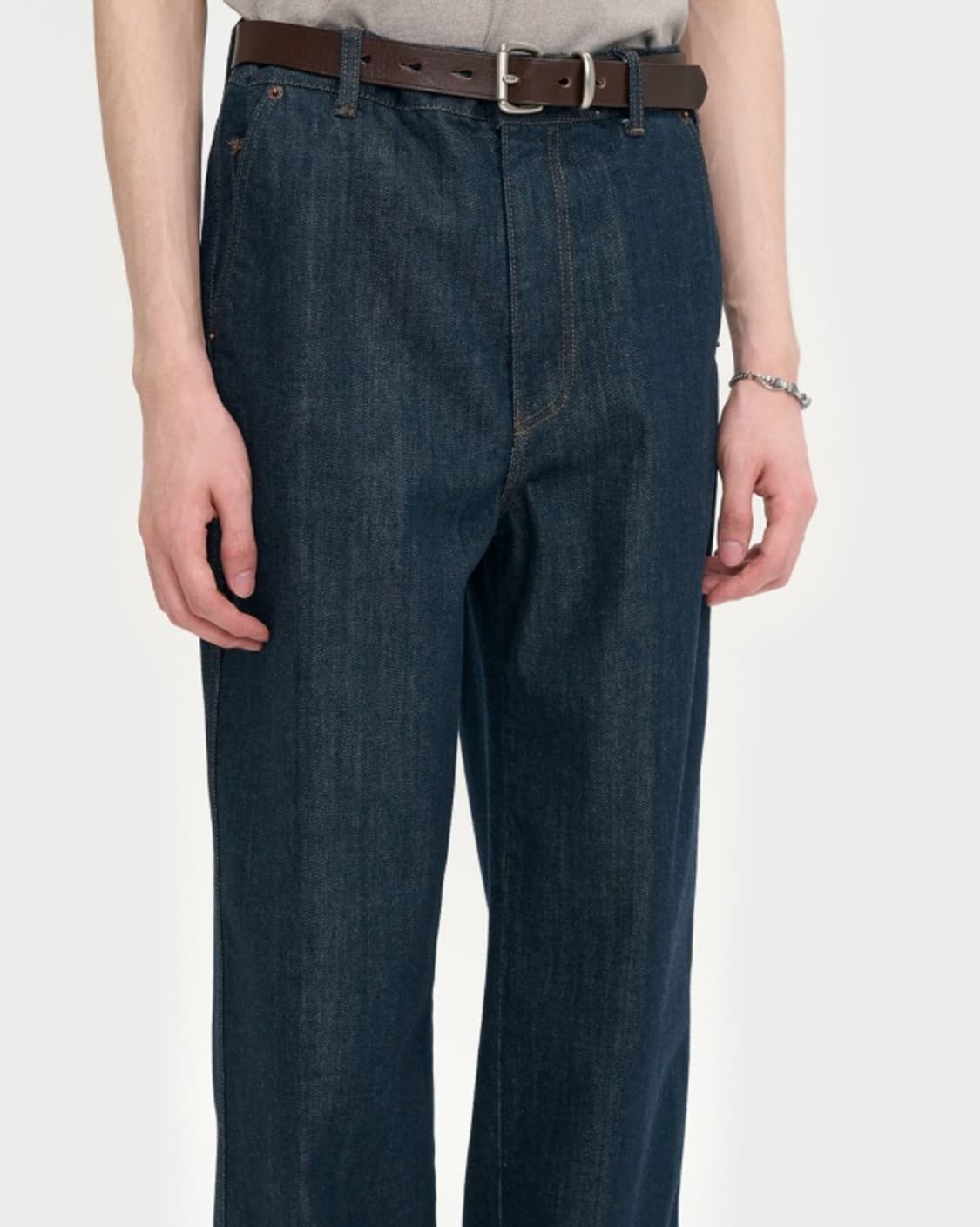 벨리에 트루 와이드 데님 팬츠 - 로우 인디고 상품이미지4