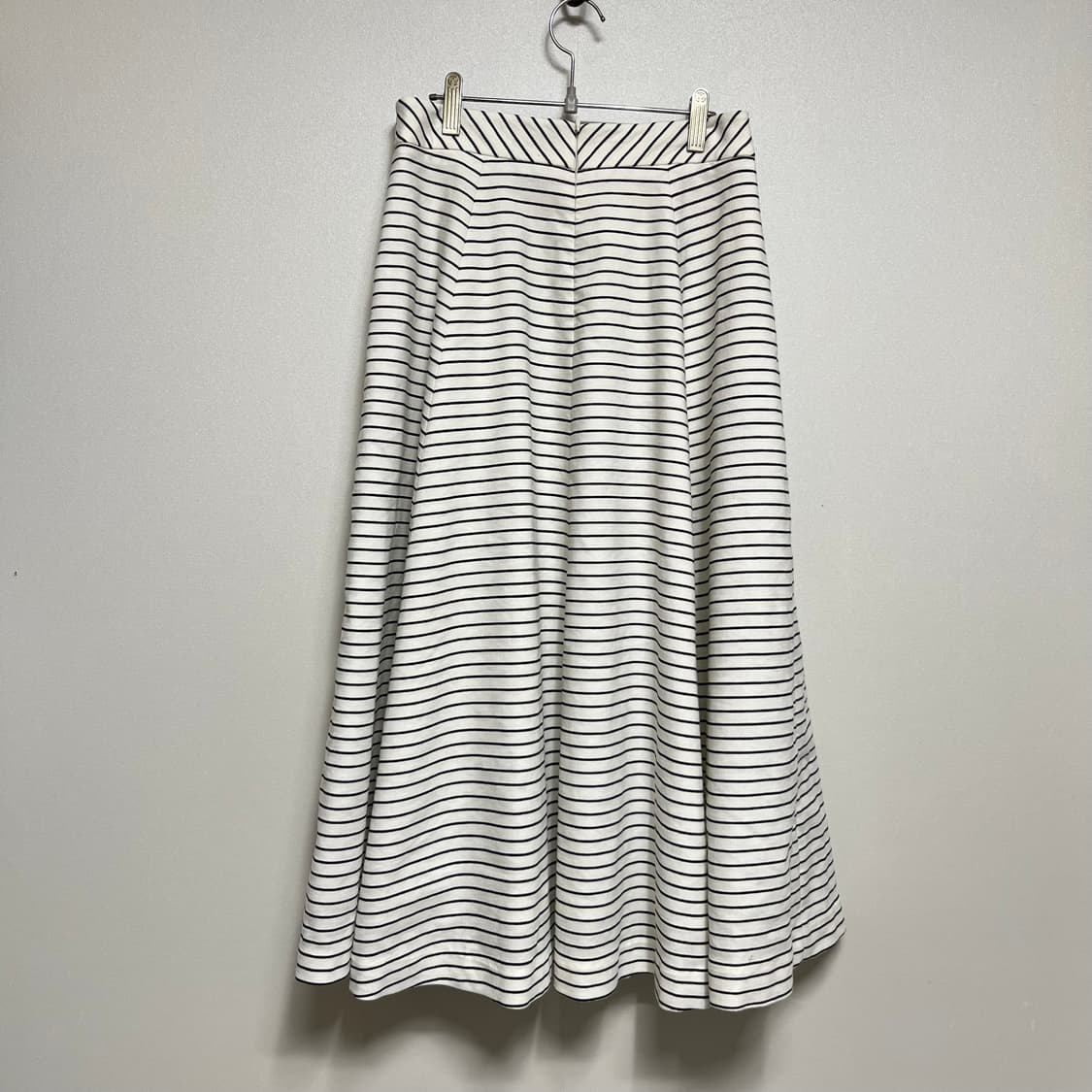 랑방 마 혼방 스트라이프 패턴 플레어 롱 스커트 61 상품이미지8