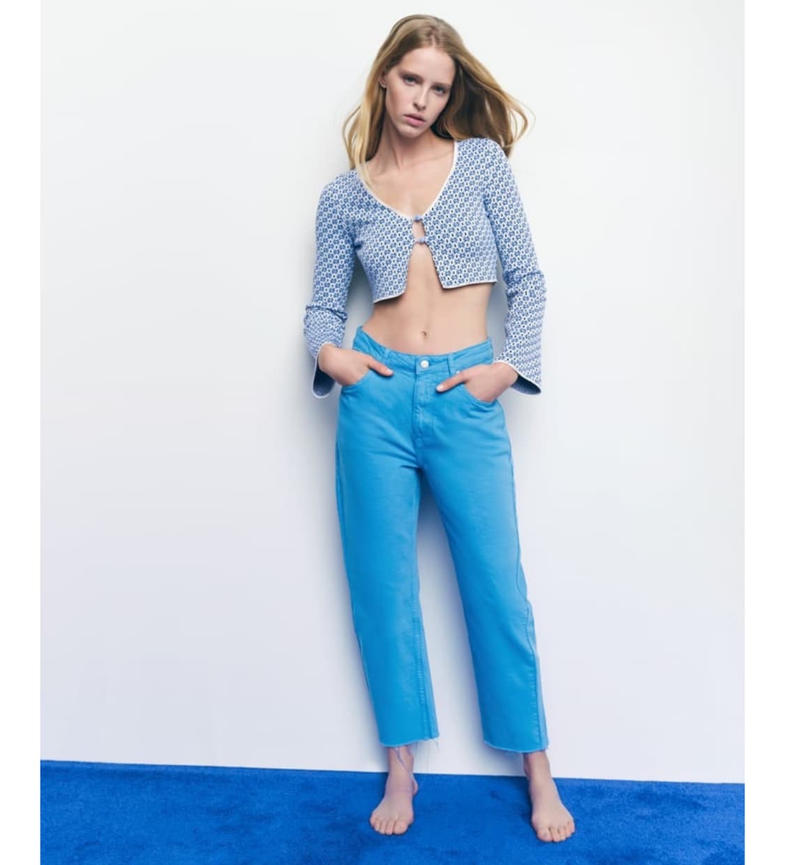 S) ZARA 자라 볼레로 크롭 가디건 상품이미지1