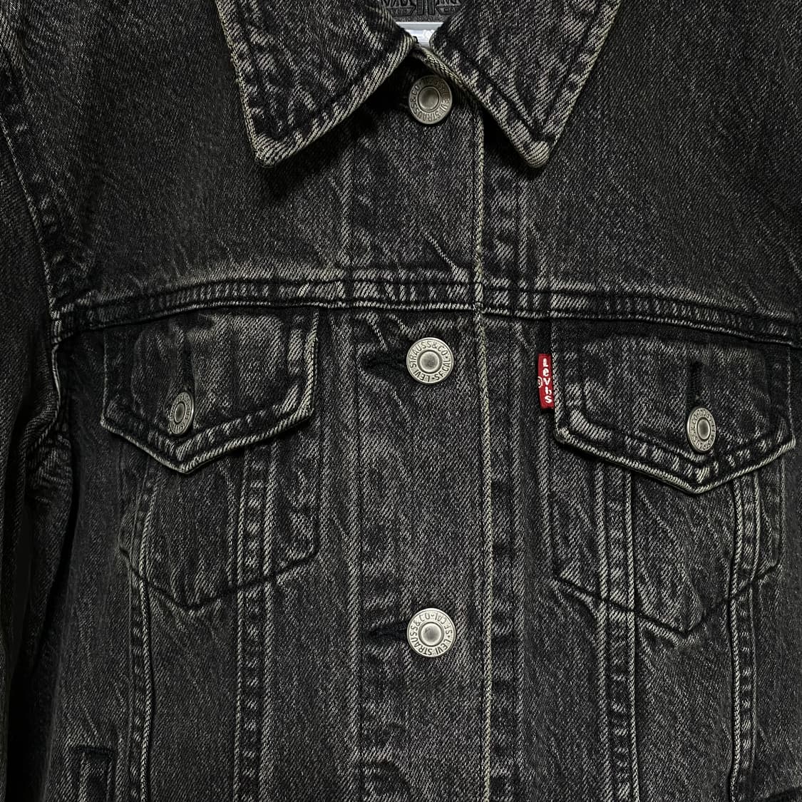 Levi's 리바이스 흑청 데님 트러커 자켓 S 상품이미지2