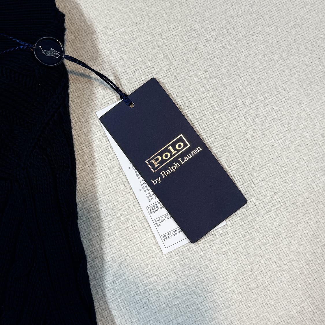 S) 폴로 랄프로렌 케이블 코튼 숏 슬리브 폴로 가디건 미사용품 상품이미지6