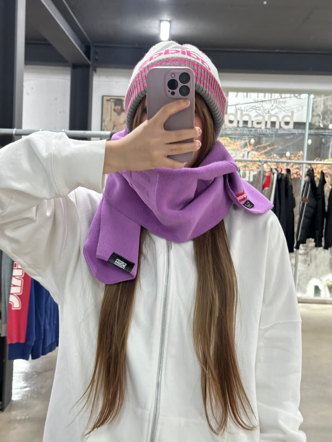 슈프림 FW19 폴라텍 머플러 퍼플 상품이미지3