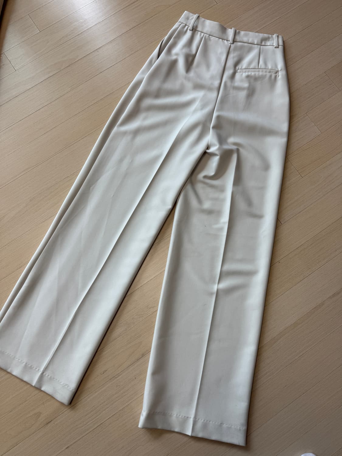 자라 ZARA 베이지 와이드 슬랙스 팬츠 XS사이즈 상품이미지4