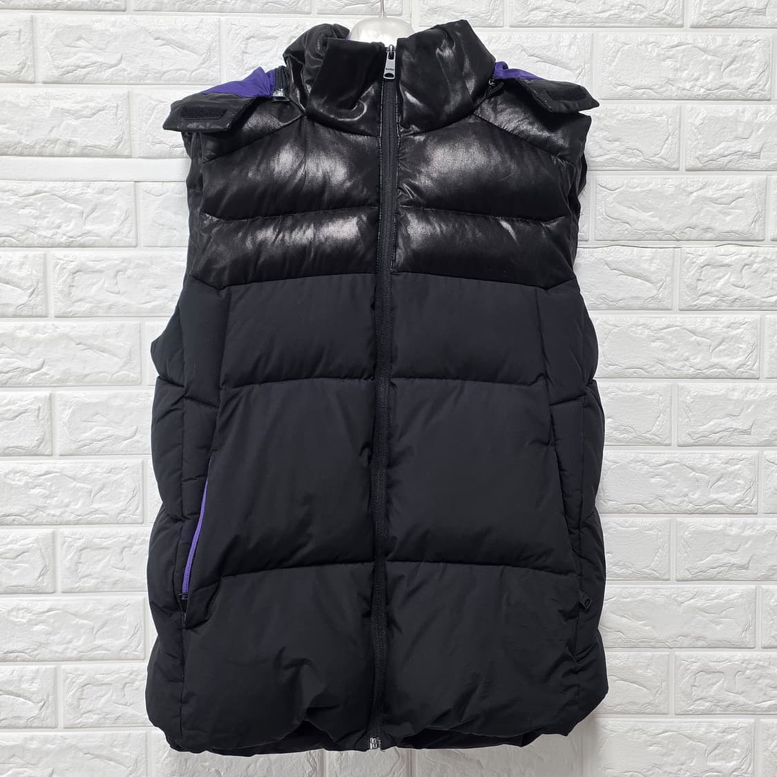 택포// 에비수 EVISU 후드 패딩 조끼 M 상품이미지1