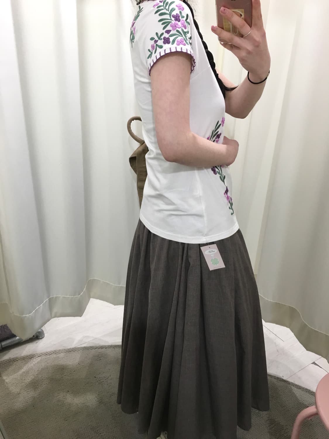 Soft Hana Embroidery T-shirt 상품이미지5