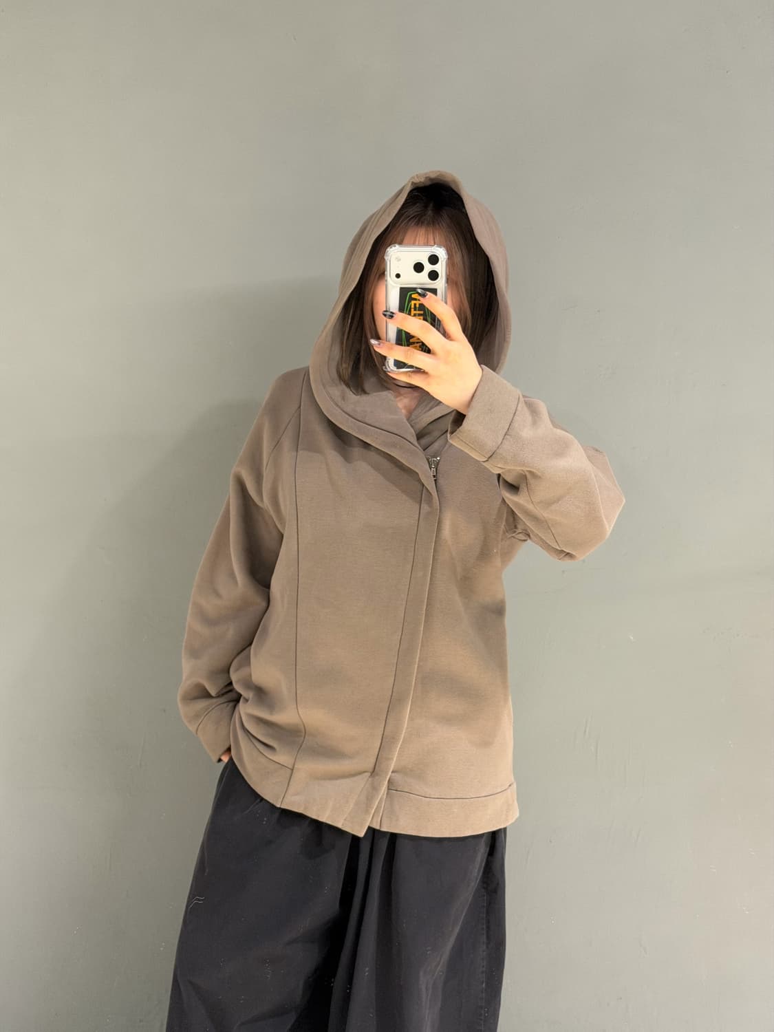 big hood side zipper hood zip-up 상품이미지2