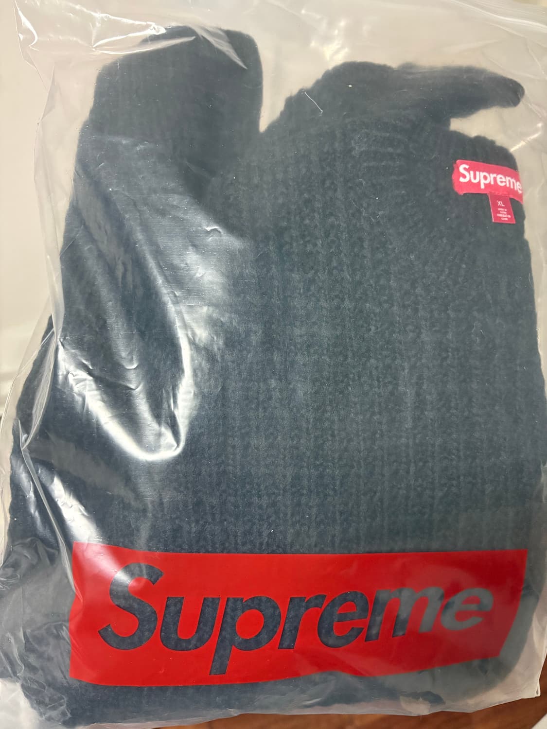 (새상품!) 25fw 슈프림 와플 니트 블랙 XL   상품이미지3